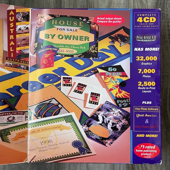Print Artist 4.0 Platinum Sierra Home 1997 4-CD Windows 95 / Macintosh NEW - Picture 4 of 13